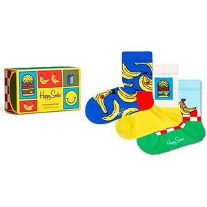Happy Socks kids giftbox 3P sokken picnic blauw