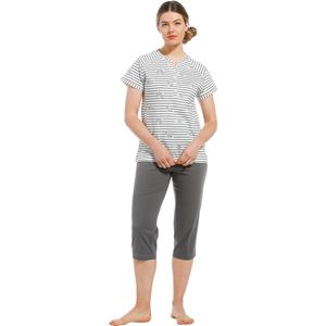 Pastunette dames pyjama capri 20221-150-4 - Grijs - 52