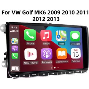 9"" Car Radio Android 11 for VW Golf MK6 2009-2013 with Carplay, Navi & Backup Camera