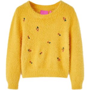 vidaXL - Kindertrui - gebreid - 128 - okerkleurig