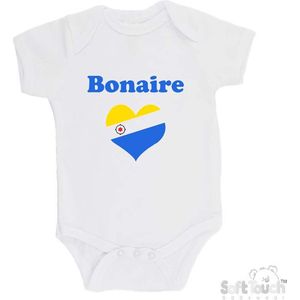 100% katoenen Romper ""Bonaire"" Unisex Katoen Wit/blauw/geel/rood/zwart Maat 56/62