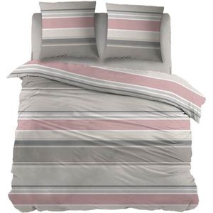 Snoozing Daizy - Flanel - Dekbedovertrek - Lits-jumeaux - 270x200/220 cm - Roze