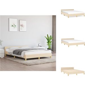 vidaXL Bedframe Premium - Bedframes - 203 x 143 x 50 cm - Crème - Bed