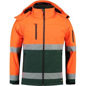 Tricorp Soft Shell jack EN471 Bi-color - Workwear - 403007 - Fluor Oranje-Groen - maat 7XL