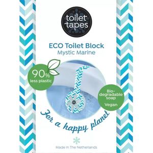 Toilet Tapes - Eco-vriendelijke WC Blokjes Voordeelverpakking met 160+ Spoelbeurten - Tot 90% Minder Plastic, Efficiënte Toiletsteen - Langdurige Frisheid - Mystic Marine - 14 Stuks
