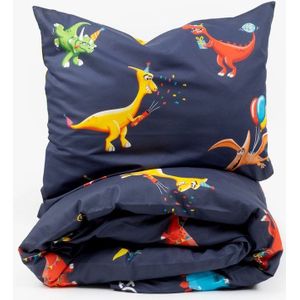Woody - Dekbedovertrek 2-persoons - Donkerblauw - Dino