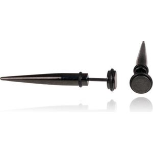 Titanium Stud oorbellen Spike Zwart