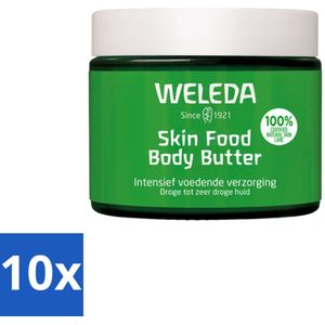 10 x WELEDA - Body Butter - Skin Food - Droge huid - 150 ml - Vegan - Biologische Verzorging - Calendula - Kamille - Driekleurig Viooltje