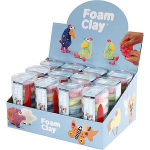 Foam Clay®, Blauw,groen,geel,oranje,rood,wit,neon Kleuren,paars,roze,metallic Kleuren, 12 Set