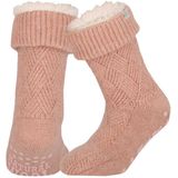 Apollo Huissloffen - dames - schapenwol - slofsokken - roze - fleece gevoerd 35-38