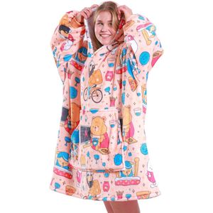 Deekie Hoodie Deken - Snuggie Cuddle - Fleece Deken Met Mouwen - Oversized Blanket - Snuggle Tv Deken - Voor Kids, Dames & Mannen - Brak Dag