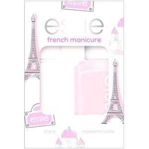 essie - gifts by essie - nagellak giftset french manicure - wit & roze - glanzende nagellak - 2x 13.5 ml