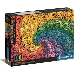 Clementoni Bloemen Legpuzzel - Colorboom Collection - Puzzel 1000 stukjes - 70x50 cm - Voor Volwassenen en Kinderen vanaf 14 jaar