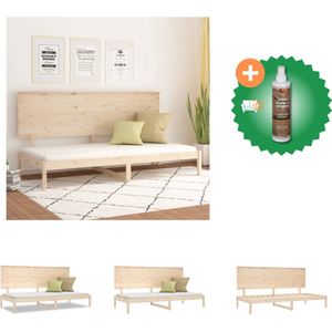 vidaXL Slaapbank 80x200 cm massief grenenhout - Bed - Inclusief Houtreiniger en verfrisser