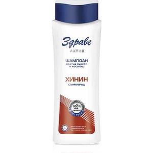 Stimulerende shampoo tegen roos en haaruitval met kinine - Zinkpyrithion - Alkyllactaat en Panthenol 390 ml