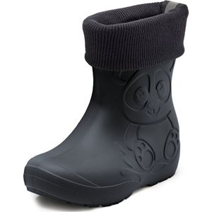 Ladeheid Kinder Regenlaarzen - Gevoerd en Waterdicht - EVA - LA-CA-Panda249 - Carbone - 26/27