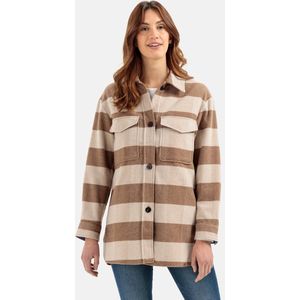 camel active Overhemd in en geruit patroon - Maat womenswear-40 - Caramell