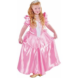 Magic By Freddy's - Koning Prins & Adel Kostuum - Elegante Roze Prinses Sprookjes Verhaal - Meisje - Roze - Maat 116 - Carnavalskleding - Verkleedkleding