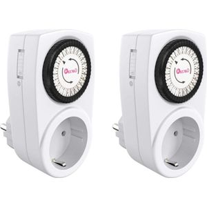 - Set van 2 programmeerbare analoge binnen timers - max. 3680w 16a/230v/50 Hz wit