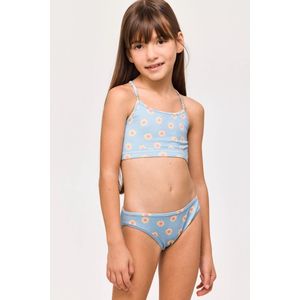 Woody bikini bloemen blauw - 251-10-ZWC-A/959 - maat 4 jaar