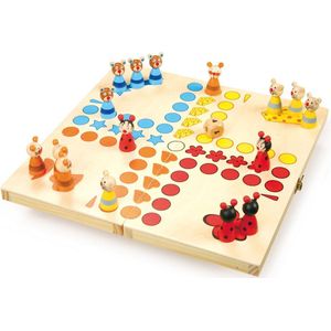 Ludo Dieren Spel voor Kinderen - Houten Gezelschapsspel vanaf 4 Jaar