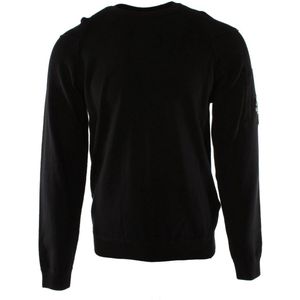 Lens Crew Sweatshirt Pocket Detail - Black Sweaters