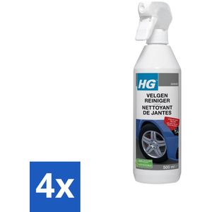 HG - Velgenreiniger - Effectief & Snel - Ideaal Als Voorbehandeling Wasstraat - 500 ml - Voordeelverpakking - 4 stuks