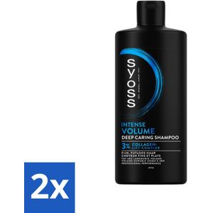 SYOSS - Volume 440 ml - Shampoo - Voor Volumeboost - 440ml - Voordeelverpakking - 2 stuks