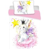 Animal Pictures Bunny White - Baby Dekbedovertrek - 100 x 135 cm - Multi