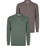 Felix Hardy Trui  donkerbruin / donkergroen