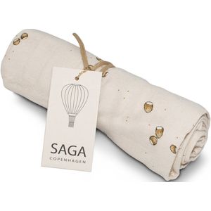 Saga Copenhagen | Hydrofiele doek / luier  | 70 x 70 cm | 100% bio katoen | Hazelnuts