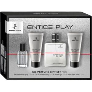Dorall geschenkset Heren Parfum Entice Play Giftset 100ml + 15ml edt sh+aft
