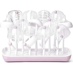 BimbelBoo - Flessenrek Baby - Droogrek Flessen - BPA Vrij - 34cm x 28cm - Roze - Afdruiprek Babyfles