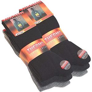 Thermal Sokken voor Heren - 6 Pairs - Zwart, Antraciet en Grijs