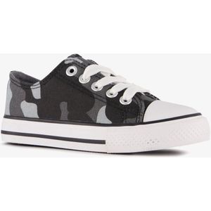 Jongens gympen met camouflageprint zwart grijs - Maat 33