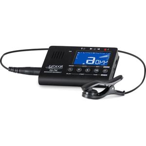 Metro Tuner MT-60 - Stemapparaat met microfoon en piëzo-sensor - Geschikt voor alle instrumenten - 5 Stemmodi - Metronoom - Tonengenerator - Luidspreker en Koptelefoonuitgang - Zwart