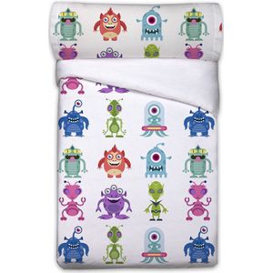 Dekbedovertrek - Blauw - Katoen - 240x220 cm