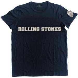 The Rolling Stones - Logo & Tongue Heren T-shirt - XL - Blauw