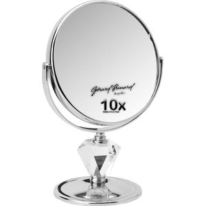 Gérard Brinard metalen spiegel diamant make up spiegel 10x vergroting - Ø15cm