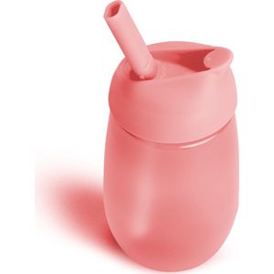 Munchkin Simple Clean Anti-Lek Rietjesbeker - Eenvoudig te reinigen - Vaatwasser bestendig - Drinkbeker voor Baby en Kind - 296ml - Roze