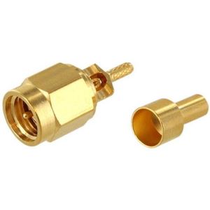 Telegärtner - J01150B0601 - SMA-stekker - Verguld - 50 Ohm, Recht, Geschikt voor Krimp- en Soldeeraansluitingen