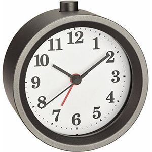 Stijlvolle Analoge Wekker met Snoozefunctie en Achtergrondverlichting - Zilver