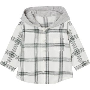 Geruit Overhemd - Ecru - Baby met Capuchon