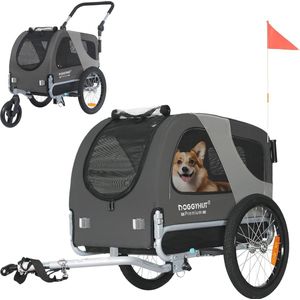 Hondenfietskar en jogger 2-in-1 voor kleine en middelgrote honden - met verstelbare veiligheidslijn en inklapbaar design
