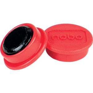Nobo Whiteboard Magneten - Diameter van 20mm - 8 Stuks - Rood
