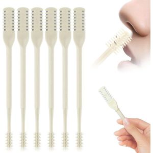 2 in 1 neustrimmer - 6 Stuks - neustrimmer mannen - neustrimmer vrouwen - Neushaartrimmer - Roterende Neushaar Knipper - neus trimmer - neustrimmer en oortrimmer - Handmatig - Reisaccessoires - Wit