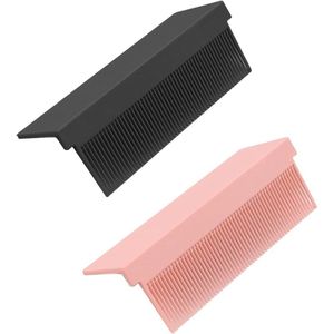 Hervormde titel: 2 Stuks Kam voor Stijltang, Kam voor Haar Rechttrekken, Zwart Roze Kleur. Ideale Keuze voor Vrouwen, Mannen en Kappers. Geschikt voor Salon Gebruik.