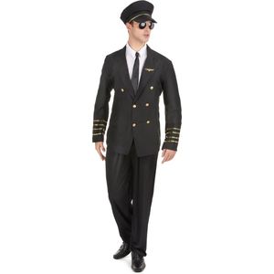 LUCIDA - Vliegtuig kapitein kostuum voor mannen - M