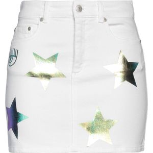 Chiara Ferragni • witte denim mini rok • maat W25