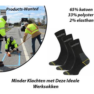 6 Paar - Minder Klachten met Deze Ideale Werksokken – Maat 43-45